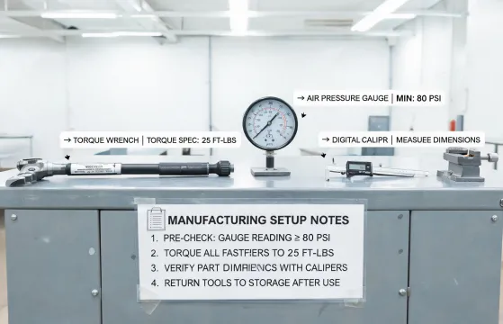Manufacturing training bench