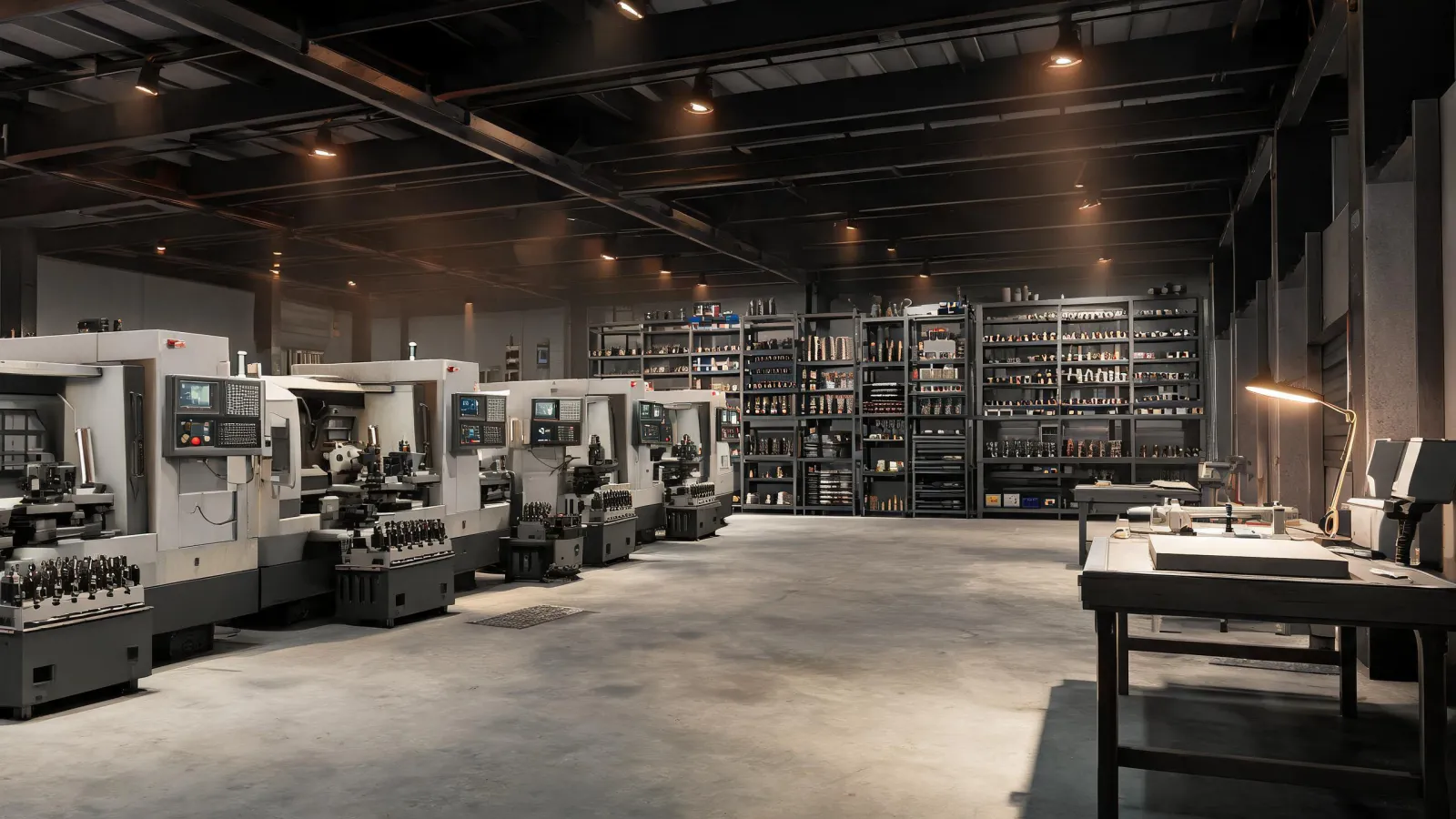 CNC lathe tooling showroom floor